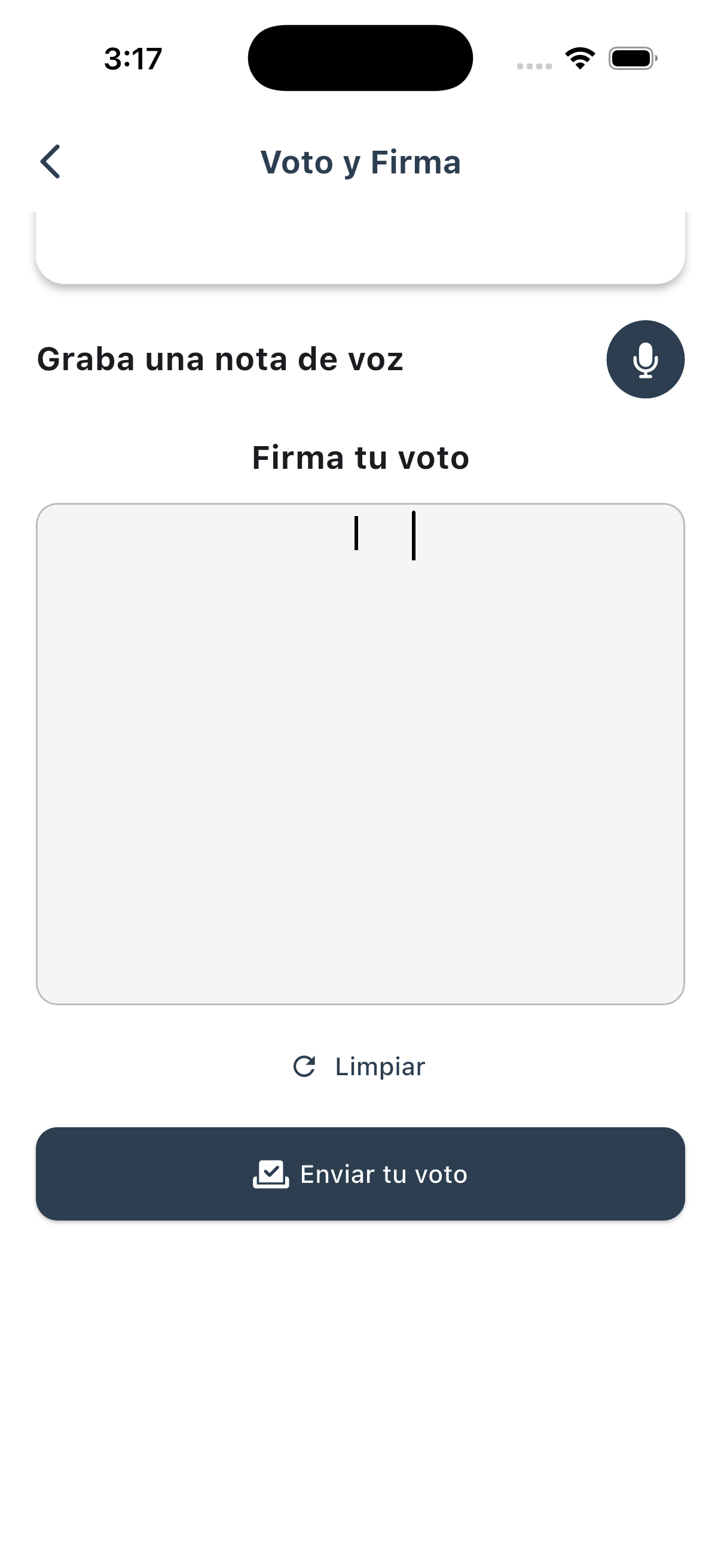 Voto y firma